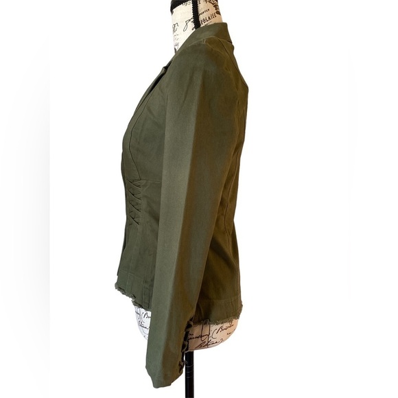 Intermix Luck Lace Up Blazer Green Size Small - Picture 3 of 9